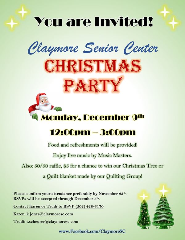 Claymore Senior Center Christmas Party 2024